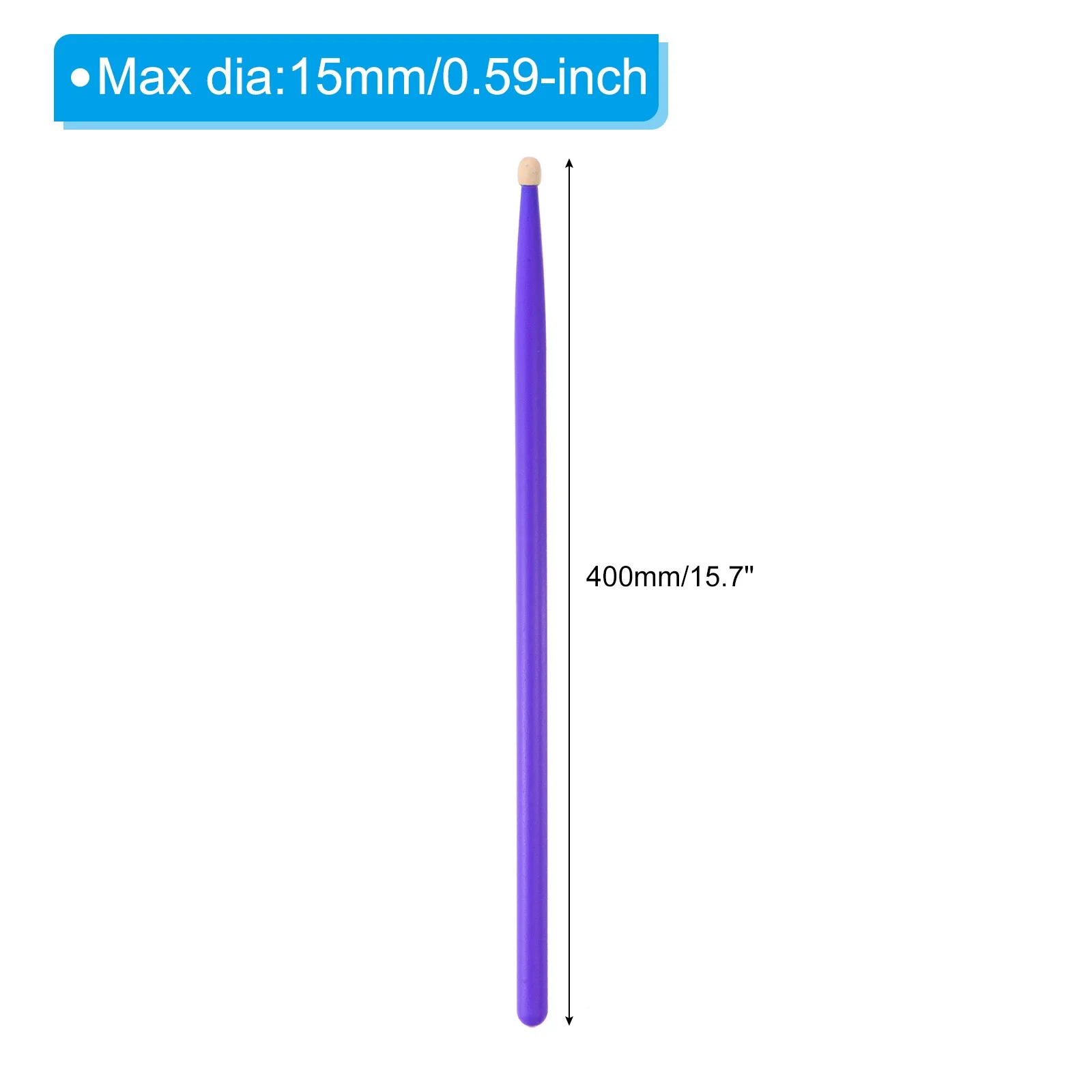 1 Pair Wood Drumstick Anti Slip Handle Grips 5A Purple Drum Stick Wood Tip, изображение 2