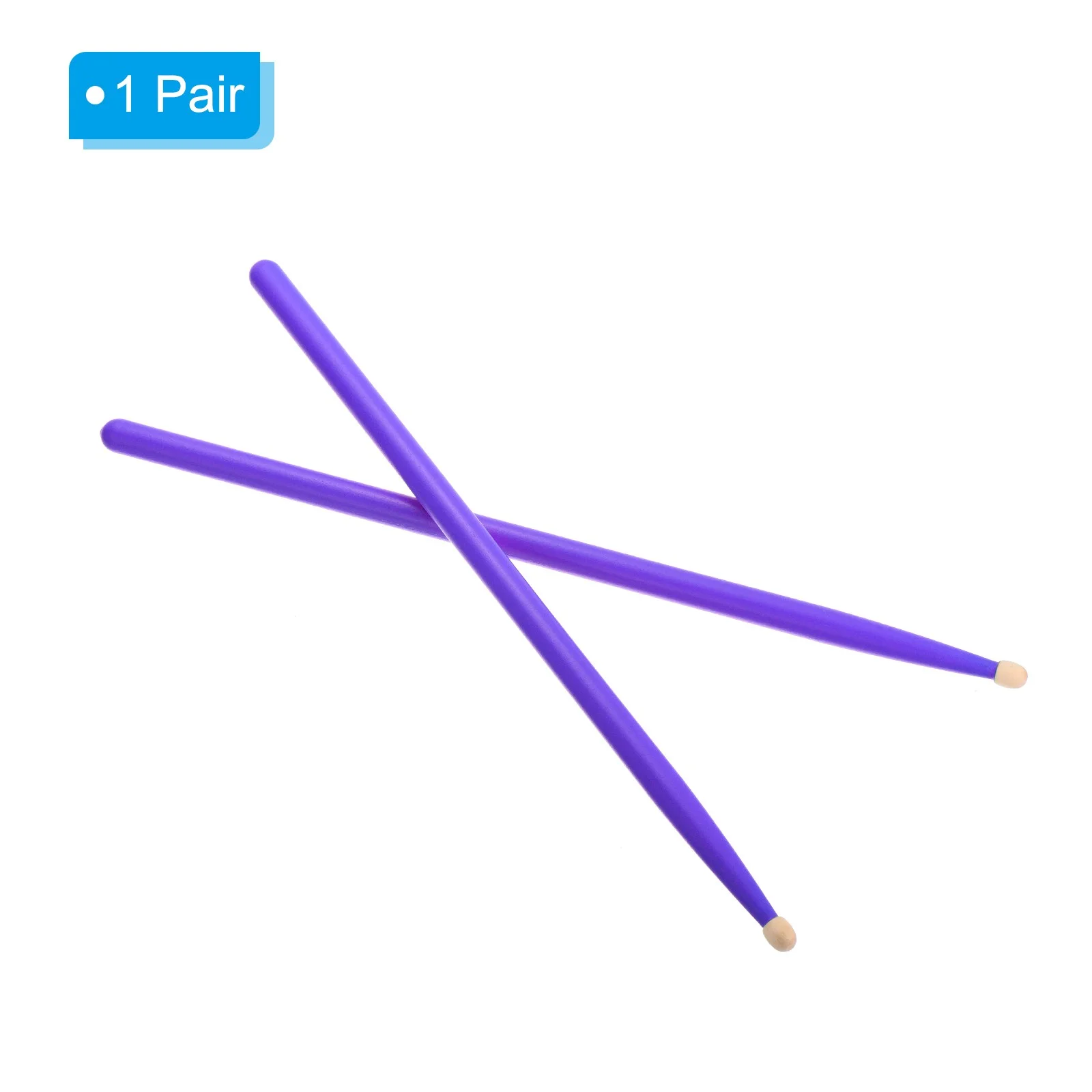 1 Pair Wood Drumstick Anti Slip Handle Grips 5A Purple Drum Stick Wood Tip, изображение 3