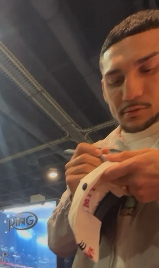 TEOFIMO LOPEZ SIGNED HAT AND STICKERS, image 3