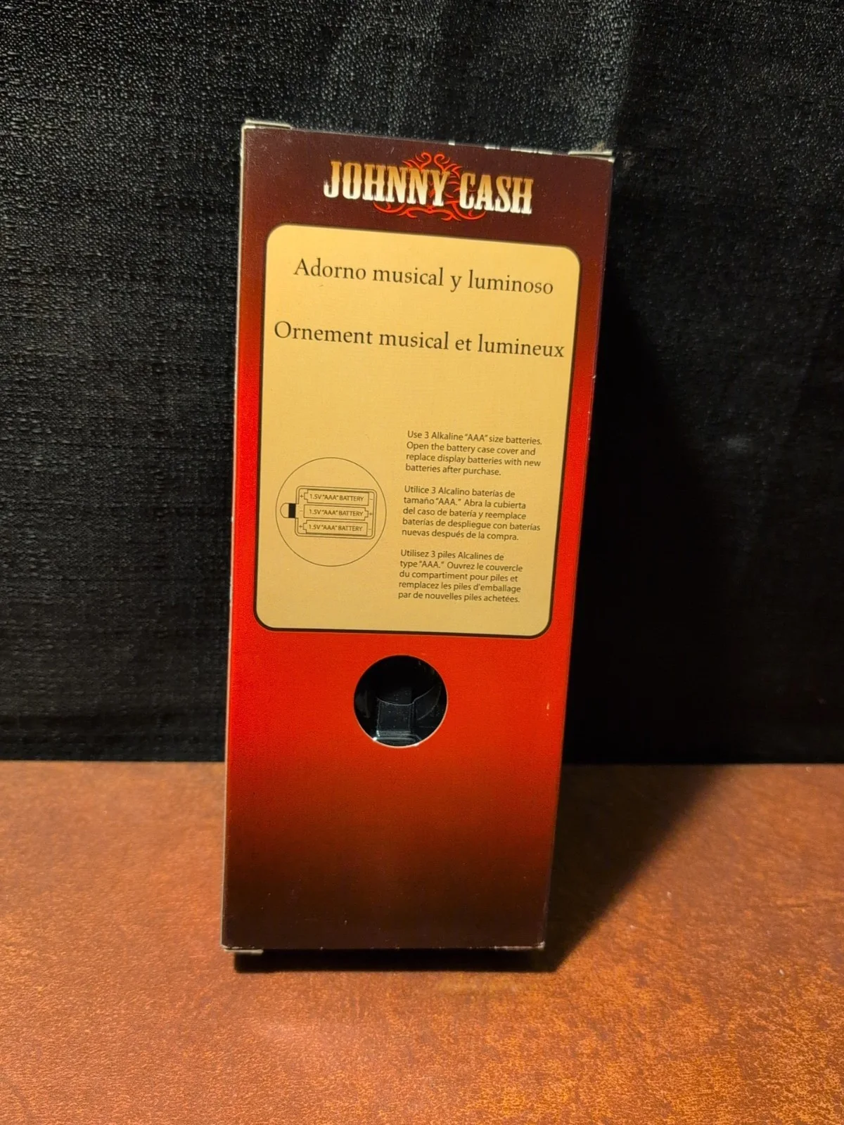 2012 Johnny Cash Illuminated Guitar Musical Ornament Folsom Prison Blues Works, изображение 2