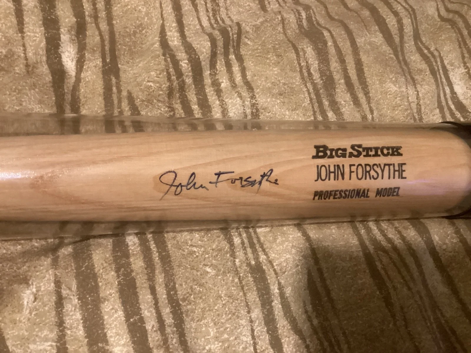John Forsythe — Actor - John Forsythe- Signed Rawlings Big Stick Tan Baseball Bat