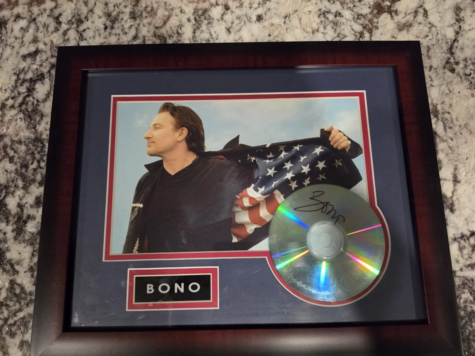 Bono hand signed autographed CD and photo w/ COA, image 2