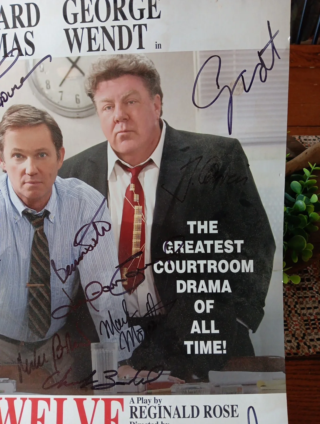 Richard Thomas, George Wendt — Autographs Richard Thomas George Wendt Twelve Angry Men Theatre Poster 16 Total, image 3