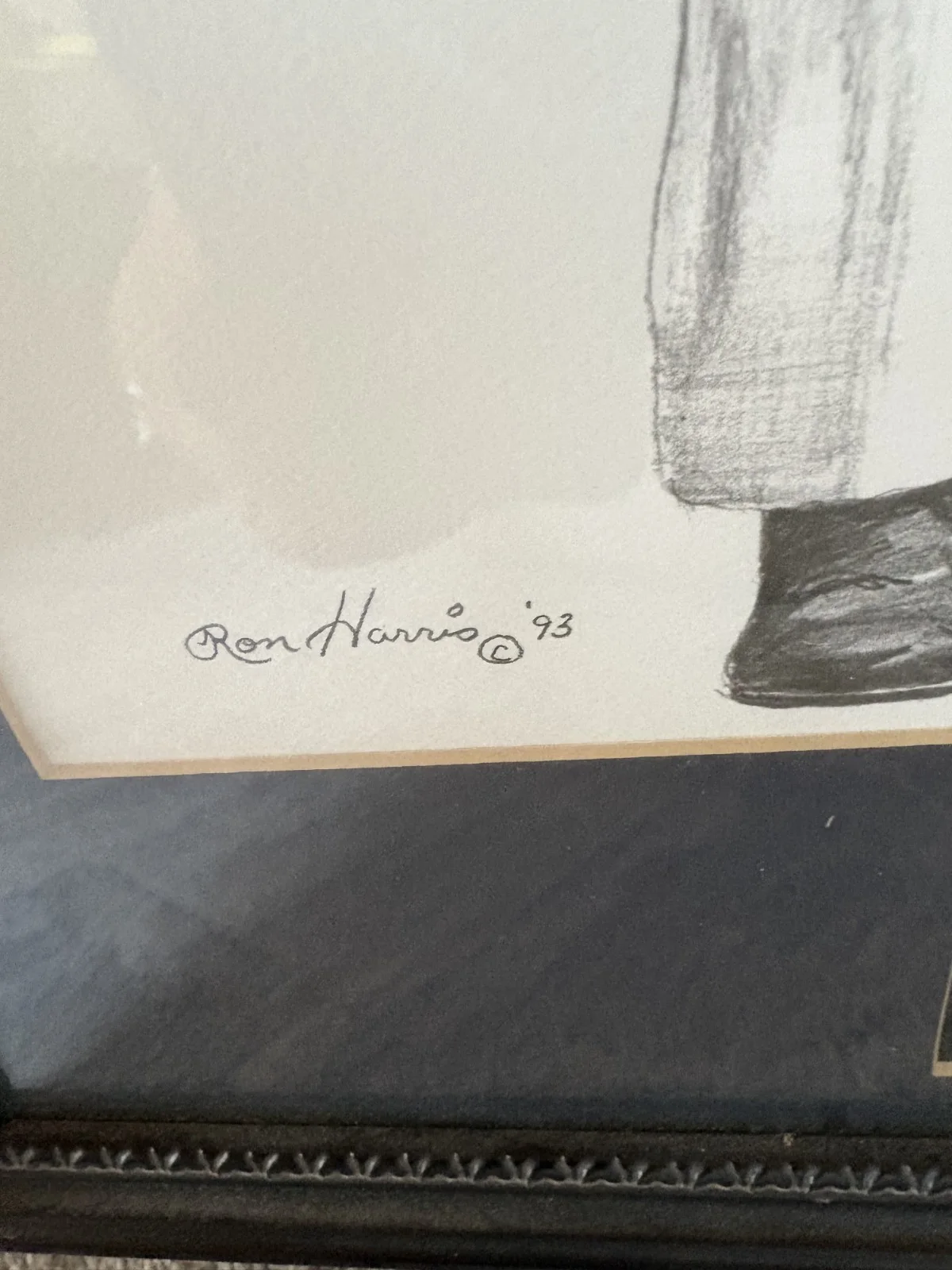 Ron Harris — Barney Fife "One Bullet" Ron Harris autograph 1993 framed, изображение 3