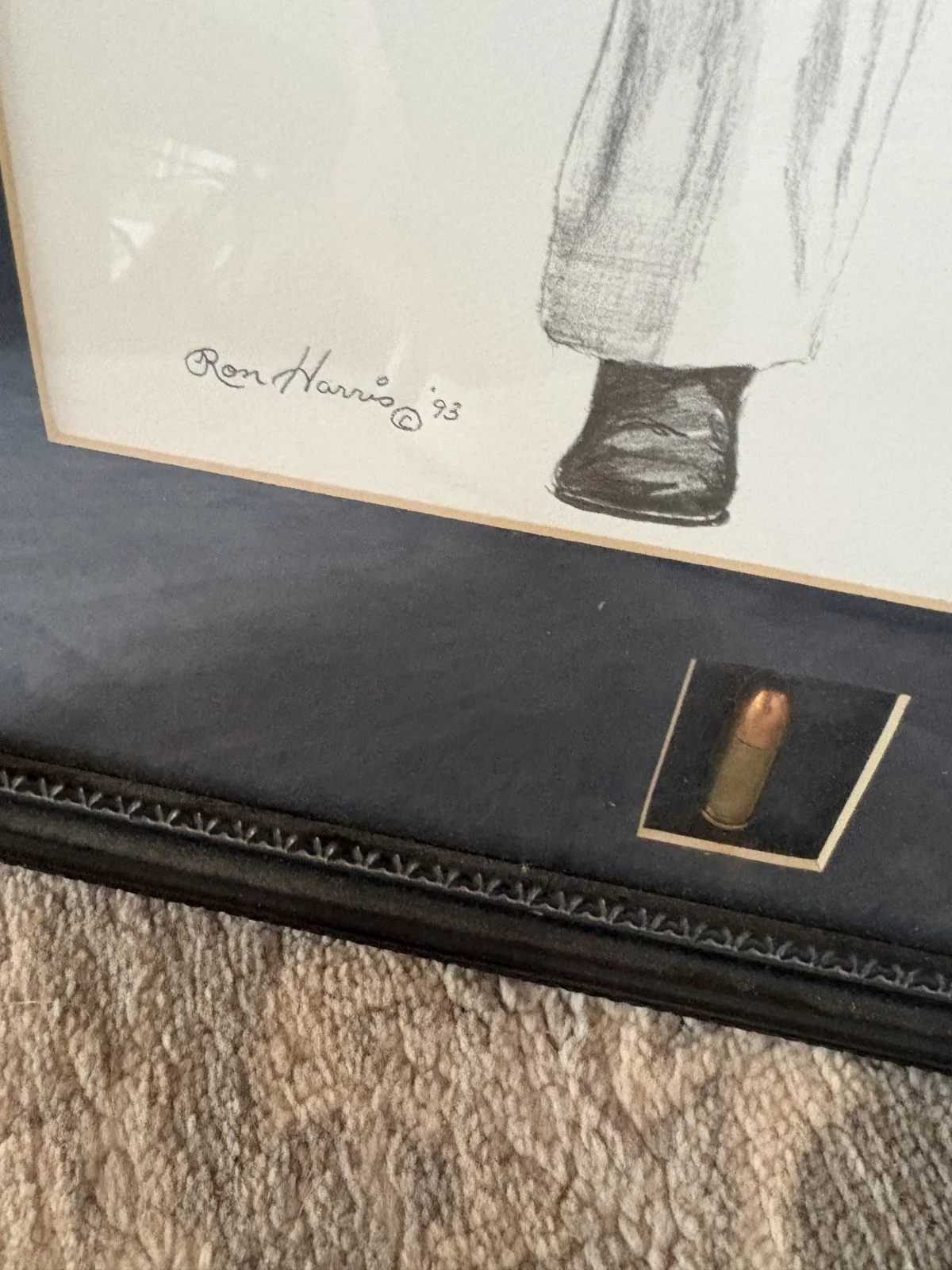 Ron Harris — Barney Fife "One Bullet" Ron Harris autograph 1993 framed, изображение 4
