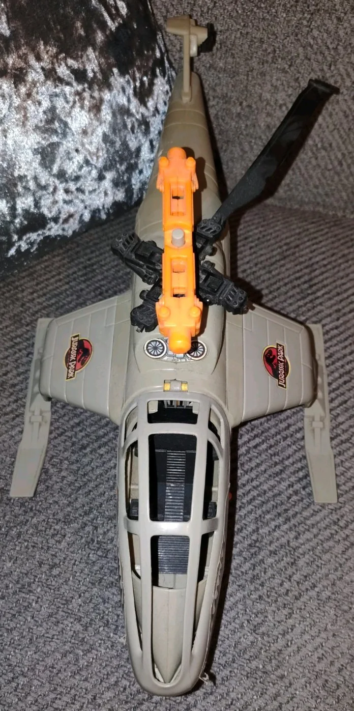Original Jurassic Park Dinosaur Movie HELICOPTER Vehicle Toy. RARE 1993, изображение 2