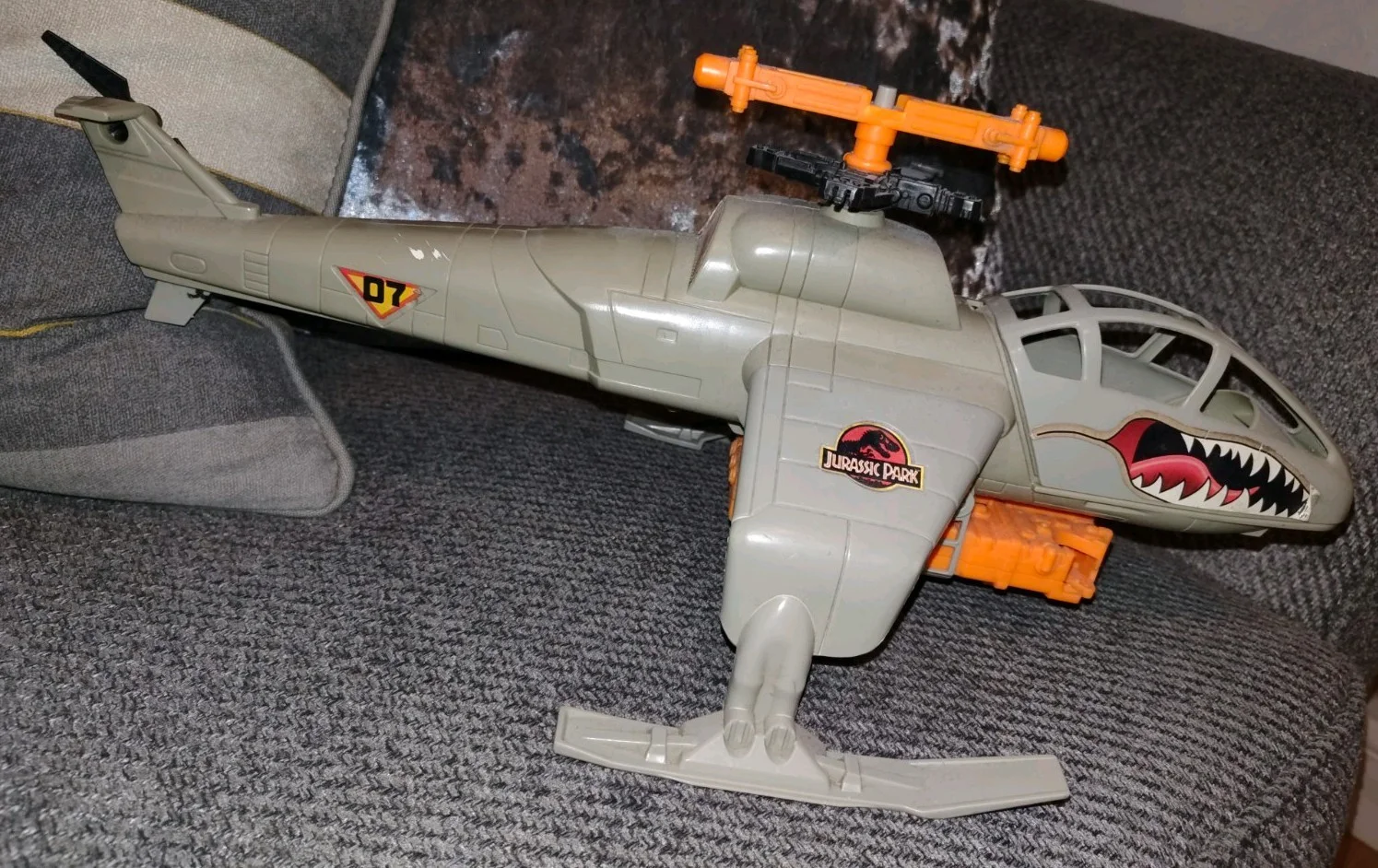 Original Jurassic Park Dinosaur Movie HELICOPTER Vehicle Toy. RARE 1993, изображение 5