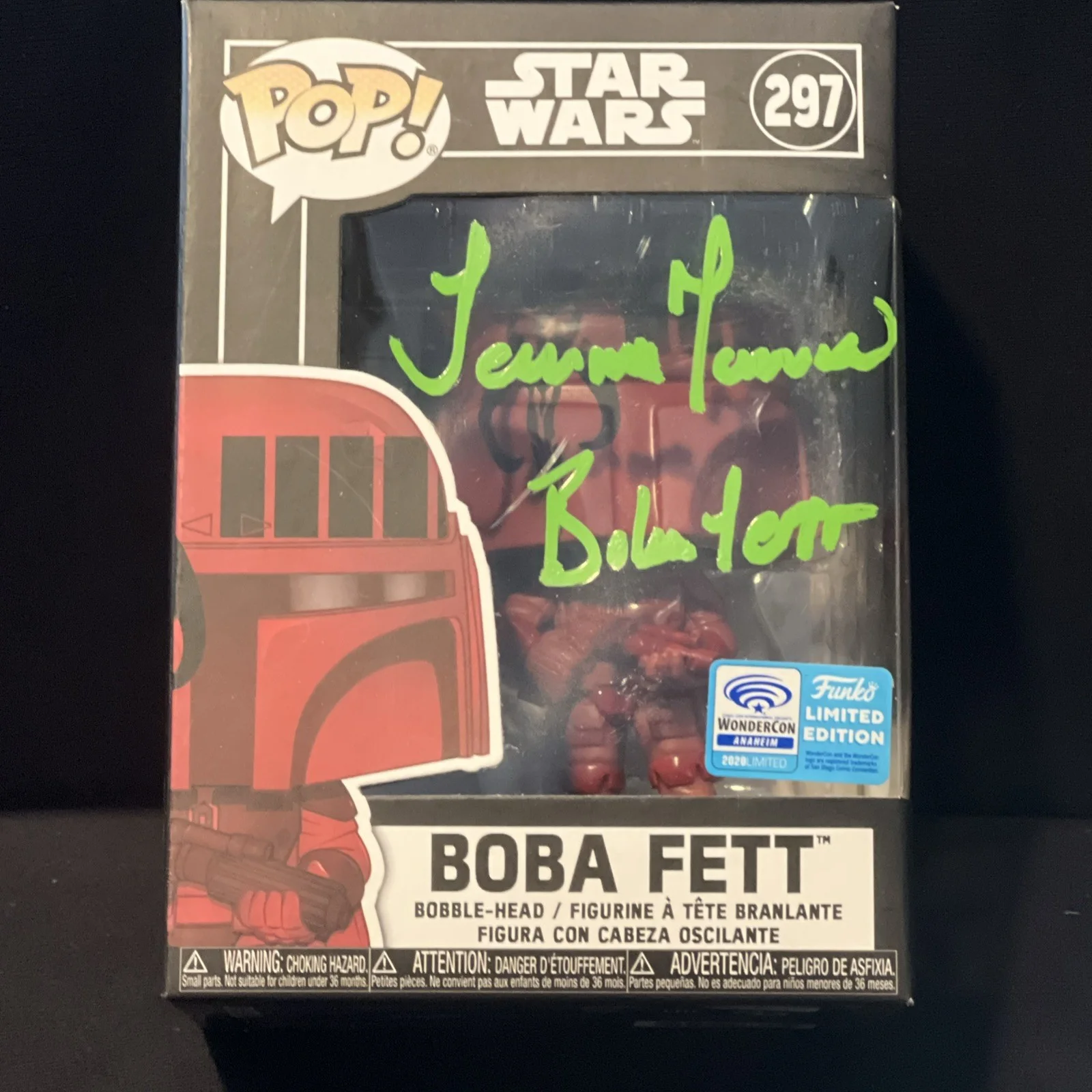 Temuera Morrison — Temuera Morrison signed Boba Fett Star Wars Wonder Con Exclusive Funko JSA