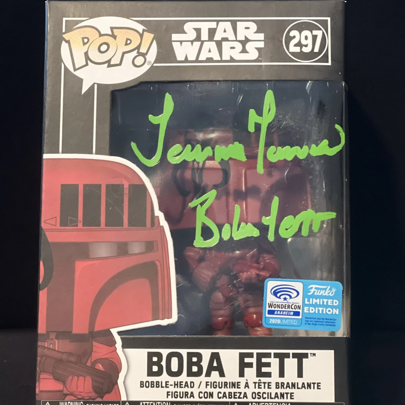 Temuera Morrison — Temuera Morrison signed Boba Fett Star Wars Wonder Con Exclusive Funko JSA, image 3