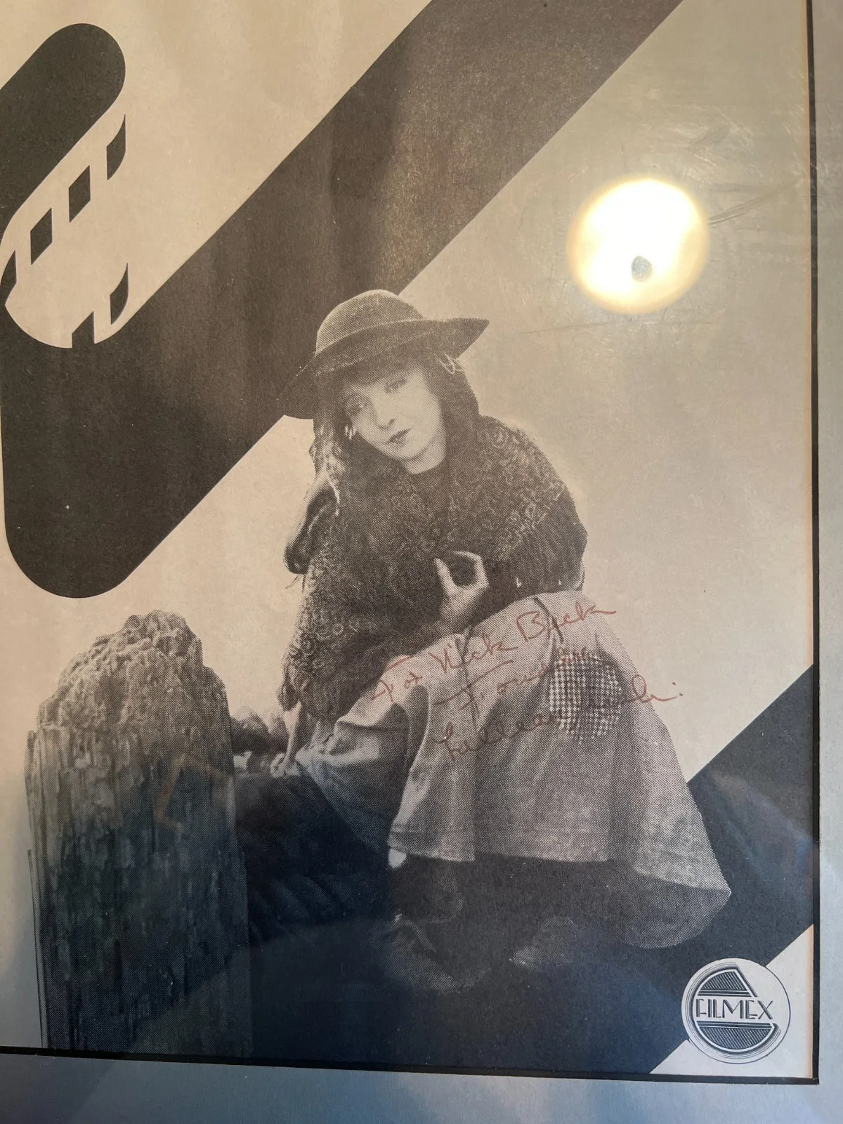 Lillian Gish — VINTAGE FILMEX LILIAN GISH SIGNED INSCRIBED SILENT FILM PHOTO PRINT FRAMED, изображение 2