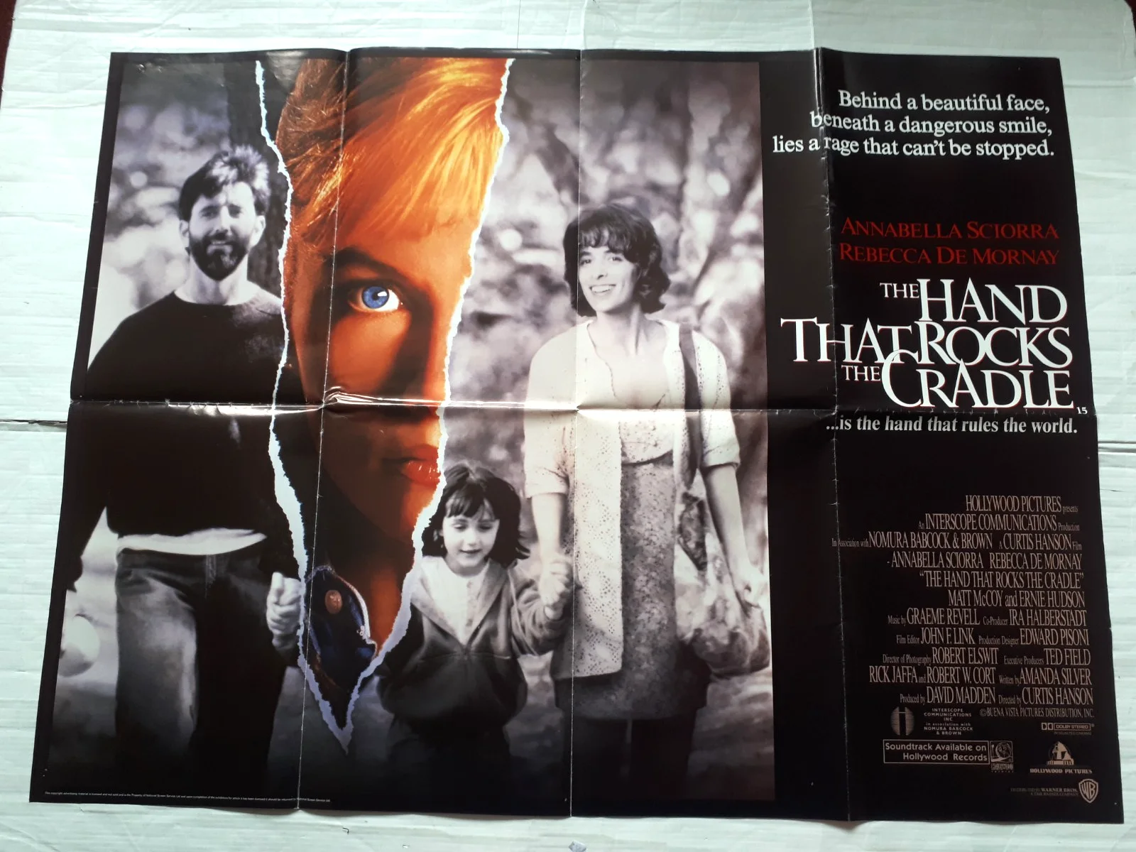 the hand that rocks the cradle 1992 ORIGINAL Poster UK Quad 30x40" 1990s, image 2