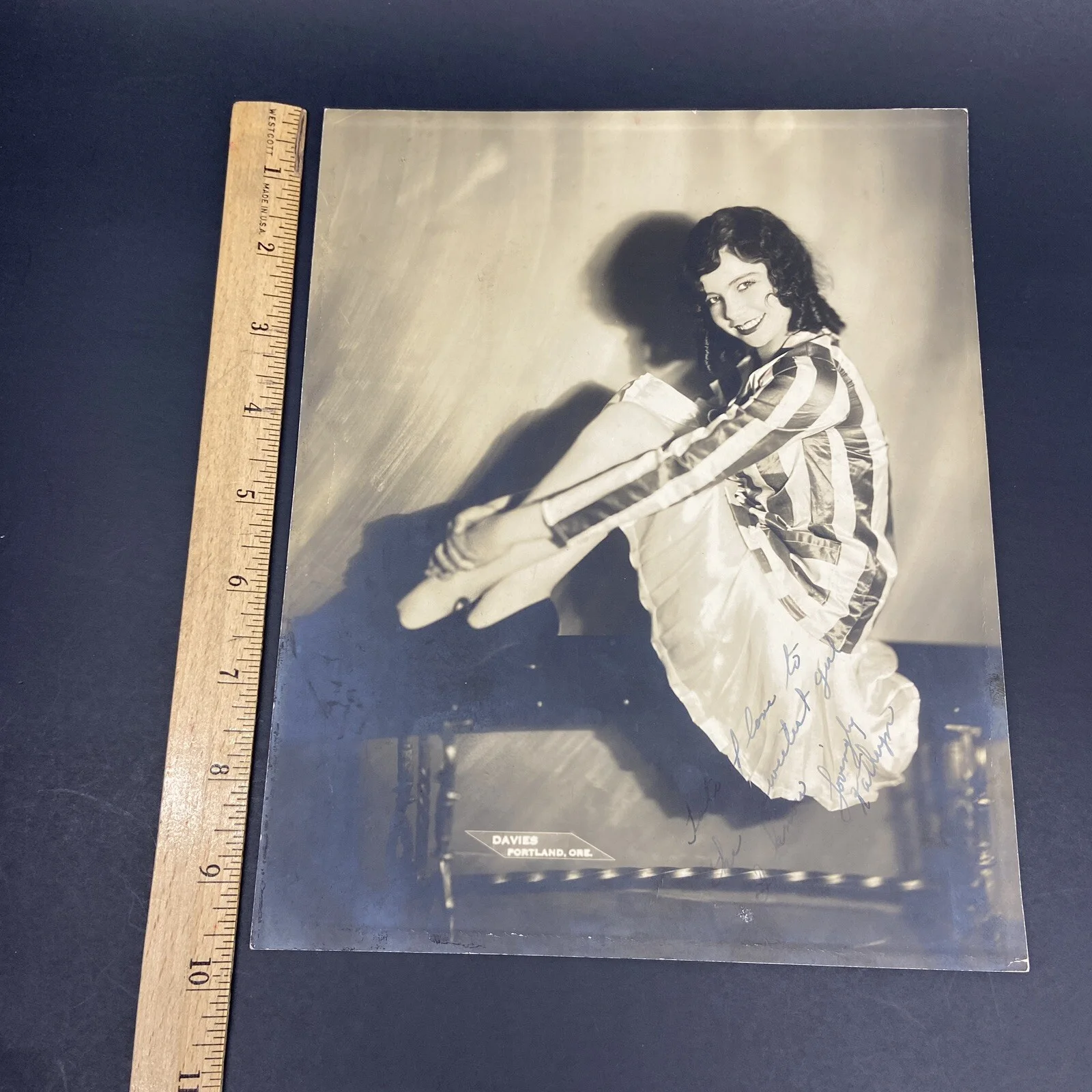Kathryn — Kathryn Autograph Photo 1920's Vintage Photograph Flapper Silent Star Sepia Tone, изображение 3