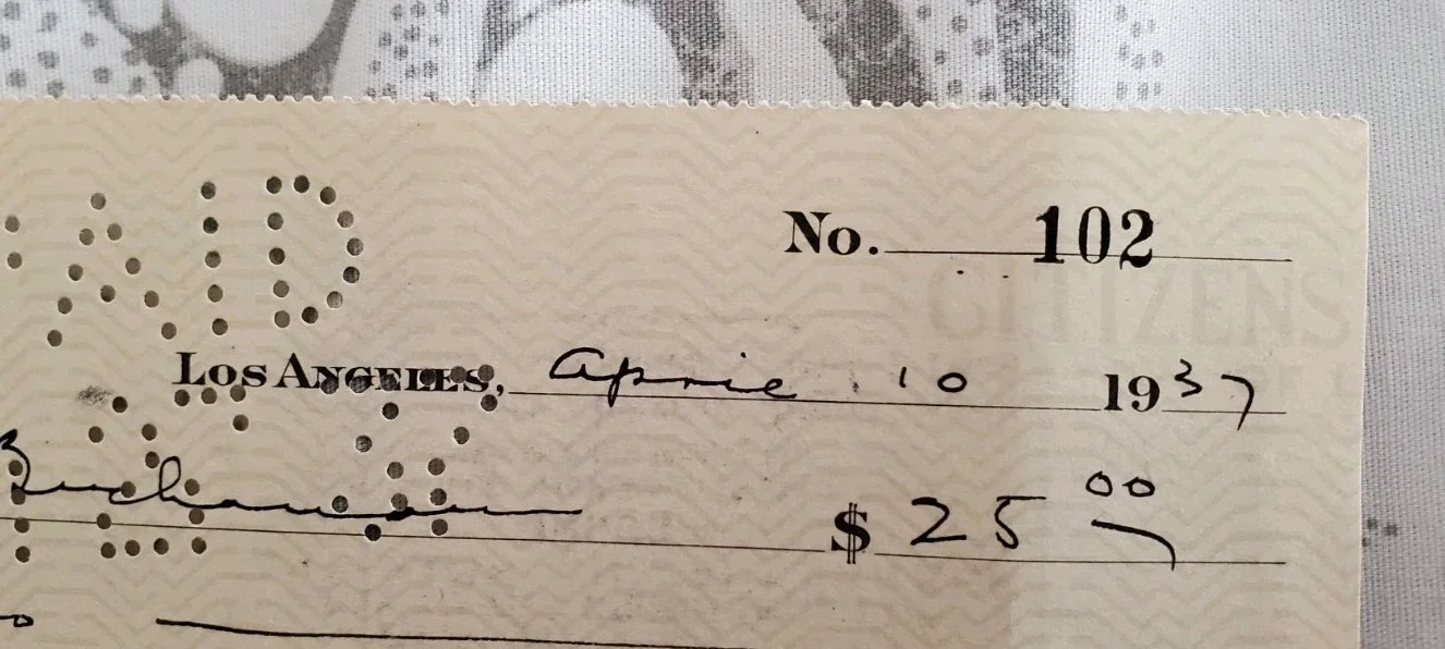 Edgar Rice Burroughs — Edgar Rice Burroughs Signed 1937 Check + Copy Of Letter Of Provenance, image 5