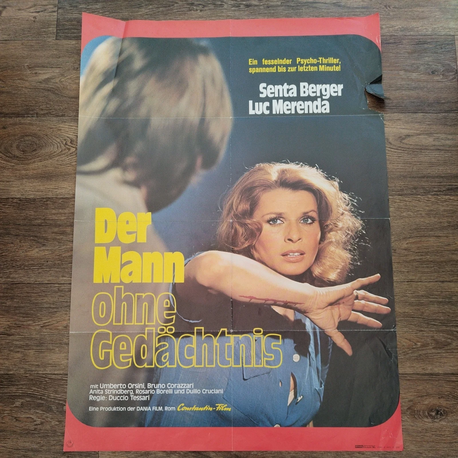 Man Without a Memory (1978) Original 23" X 33" Original German Movie Poster, изображение 2