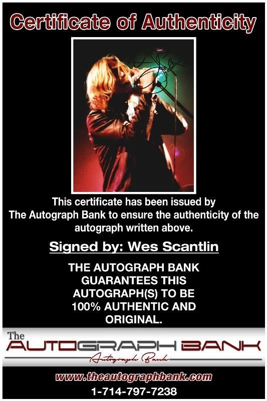 Wes Scantlin — Wes Scantlin Puddle Of Mud Authentic signed 8x10 photo |CERT Autographed 1326-k, изображение 2