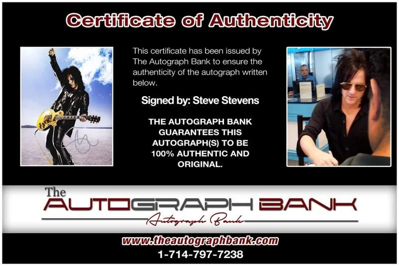Steve Stevens — Steve Stevens authentic signed rock 8x10 photo W/Certificate Autographed (A0007), image 2