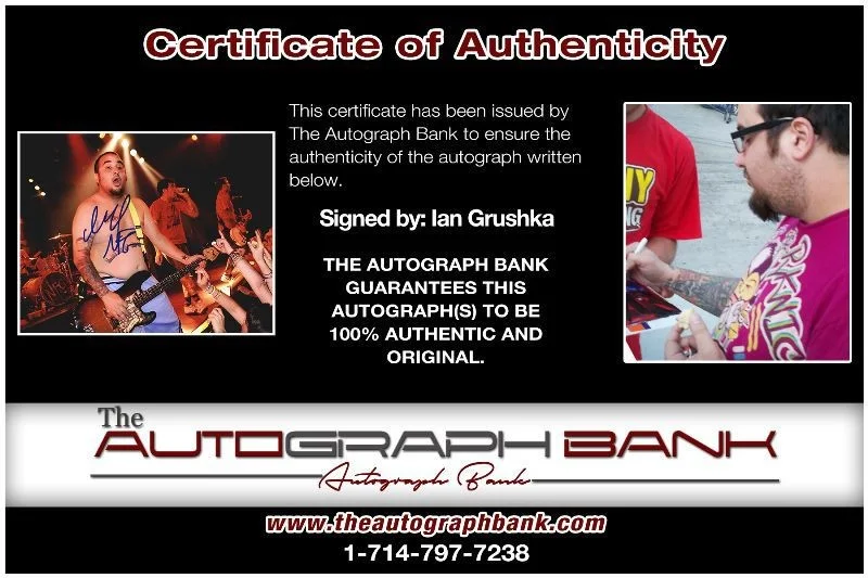 Ian Grushka — Ian Grushka New Found Glory Authentic signed 8x10 photo |CERT Autographed 1326-d, изображение 2