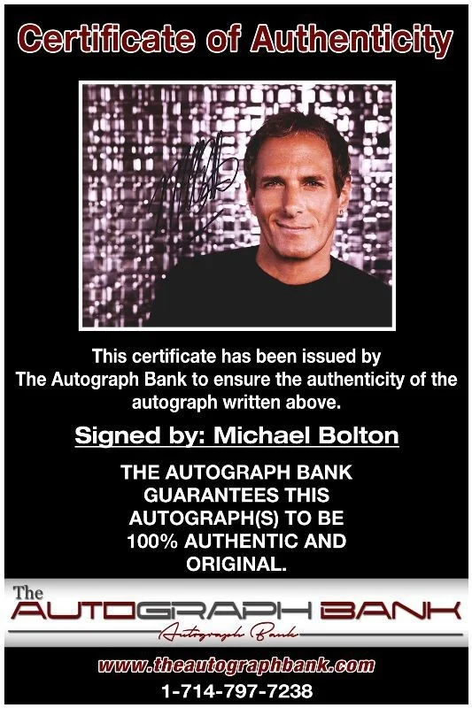 Michael Bolton — Michael Bolton Blackjack Authentic signed 8x10 photo |CERT Autographed 1326-a, image 2
