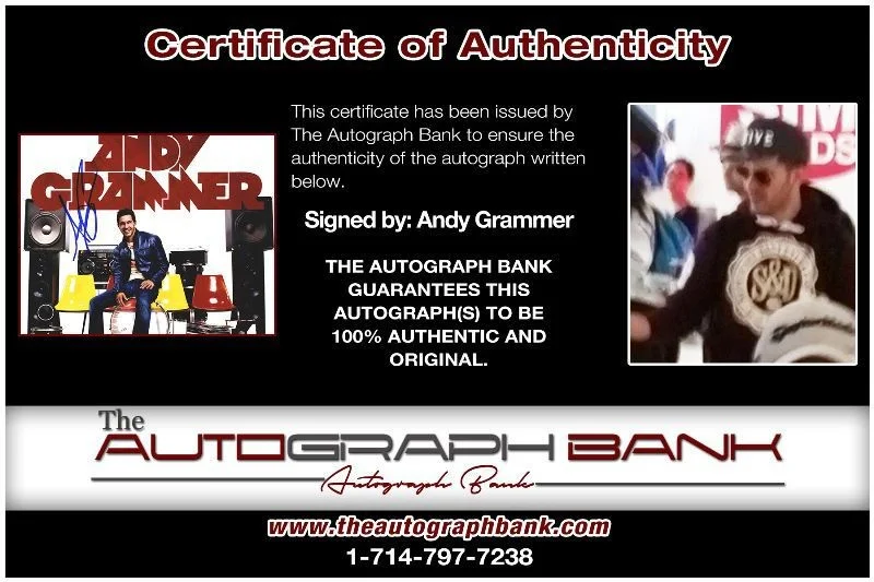 Andy Grammer — Andy Grammer Authentic signed rock 8x10 photo W/Certificate Autographed (405-a), image 2