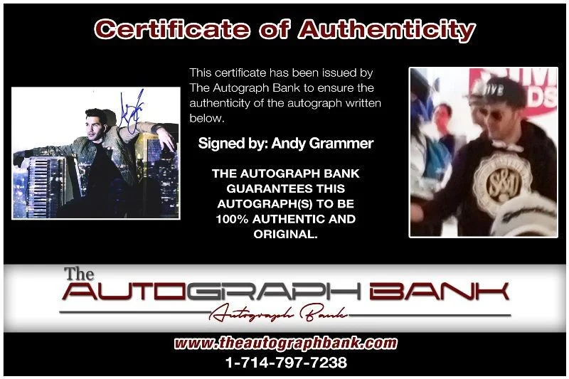Andy Grammer — Andy Grammer Authentic signed rock 8x10 photo W/Certificate Autographed (405-f), изображение 2
