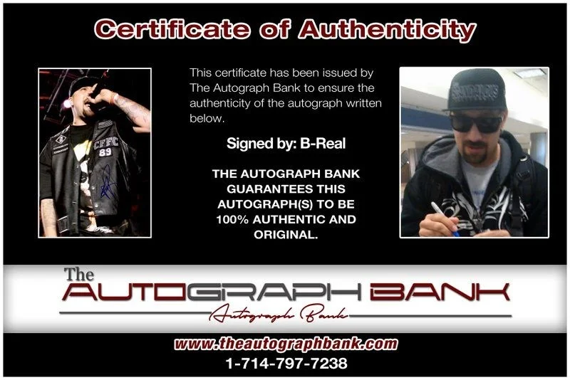 B-Real — B-Real Cypress Hill authentic signed RAPPER 10x15 photo W/Cert Autographed B11, изображение 2