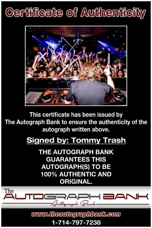 Tommy Trash — Tommy Trash authentic signed DJ 8x10 photo |CERT Autographed EDC Dub step A19, image 2