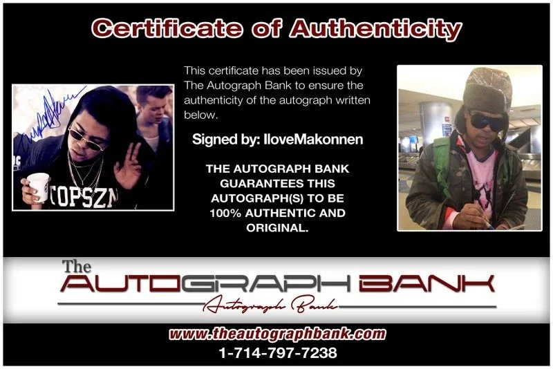 Ilovemakonnen — Singer Ilovemakonnen authentic signed RAPPER 8x10 photo W/Cert Autographed A2, image 2
