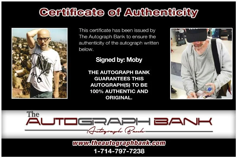 Moby — Moby authentic signed dj 8x10 photo W/Certificate Autographed (1326g1), image 2