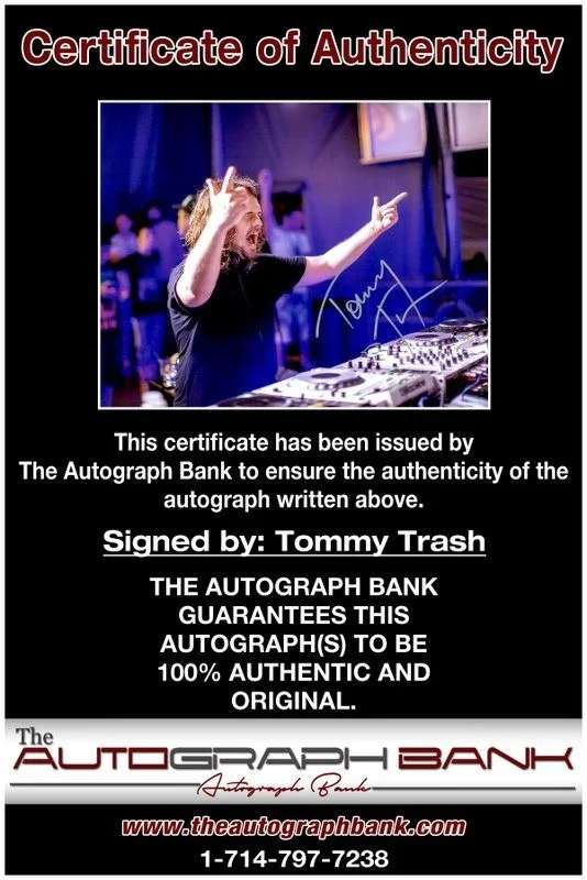 Tommy Trash — Tommy Trash authentic signed DJ 8x10 photo |CERT Autographed EDC Dub step A15, image 2
