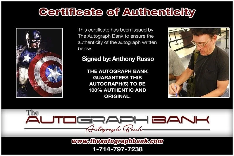 Anthony Russo — Anthony Russo authentic signed celebrity 10x15 photo W/Cert Autographed Y1, image 2