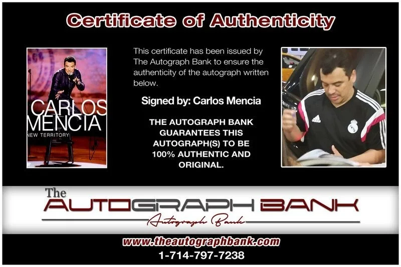 Carlos Mencia — Carlos Mencia authentic signed celebrity 10x15 photo W/Cert Autographed Y22, image 2