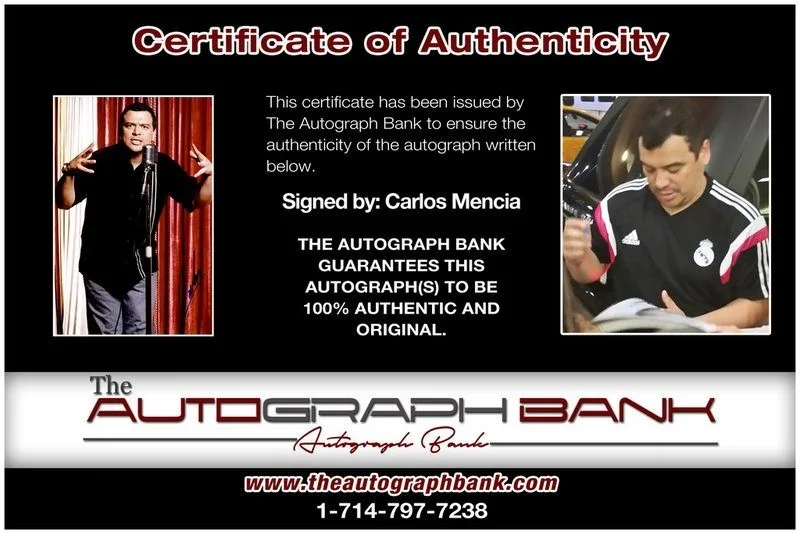 Carlos Mencia — Carlos Mencia authentic signed celebrity 10x15 photo W/Cert Autographed Y21, image 2