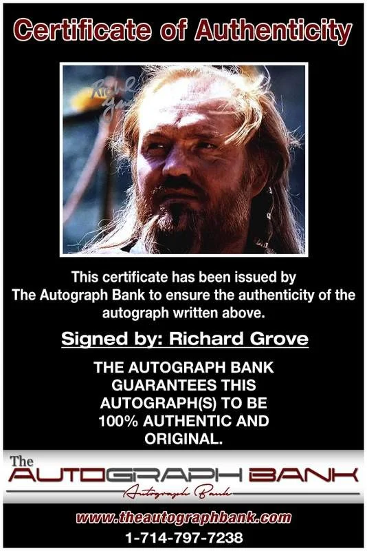 Richard Grove — Richard Grove authentic signed celebrity 8x10 photo W/Cert Autographed A0006, изображение 2