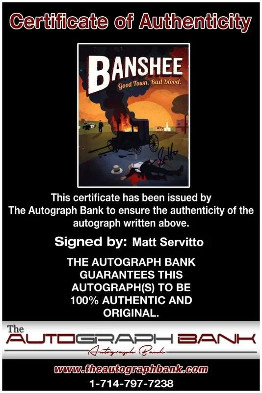 Matt Servitto — Matt Servitto signed celebrity 8x10 photo W/Cert Autograph 0481, image 2