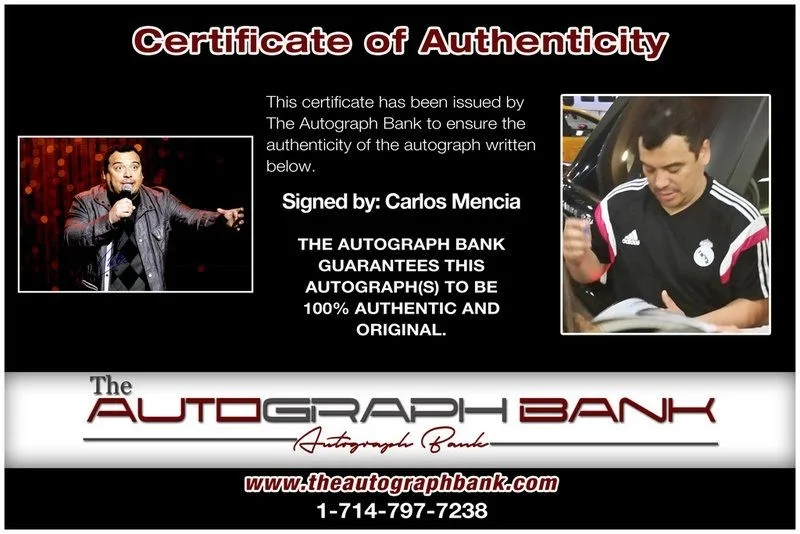 Carlos Mencia — Carlos Mencia authentic signed celebrity 10x15 photo W/Cert Autographed Y18, image 2