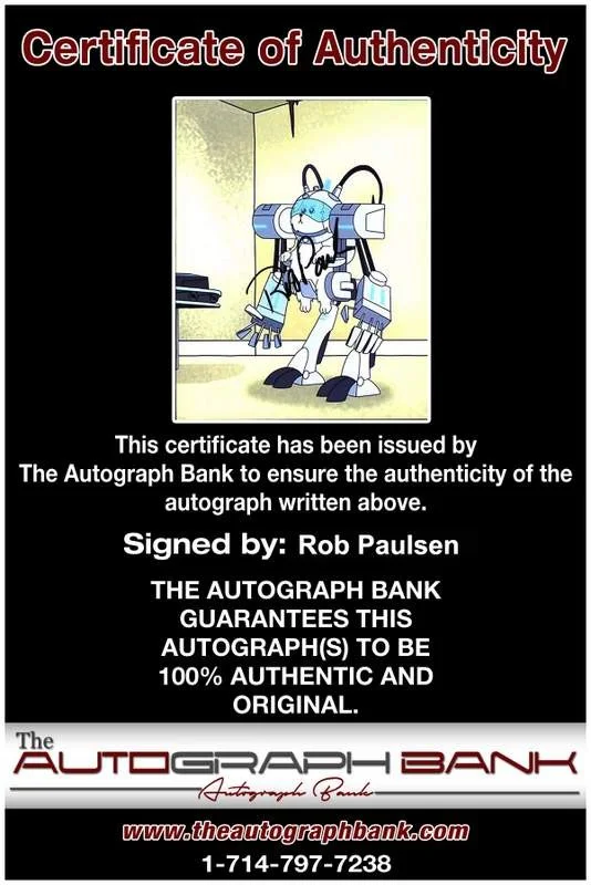 Rob Paulsen — Rob Paulsen signed celebrity 8x10 photo W/Cert Autograph 0613, изображение 2