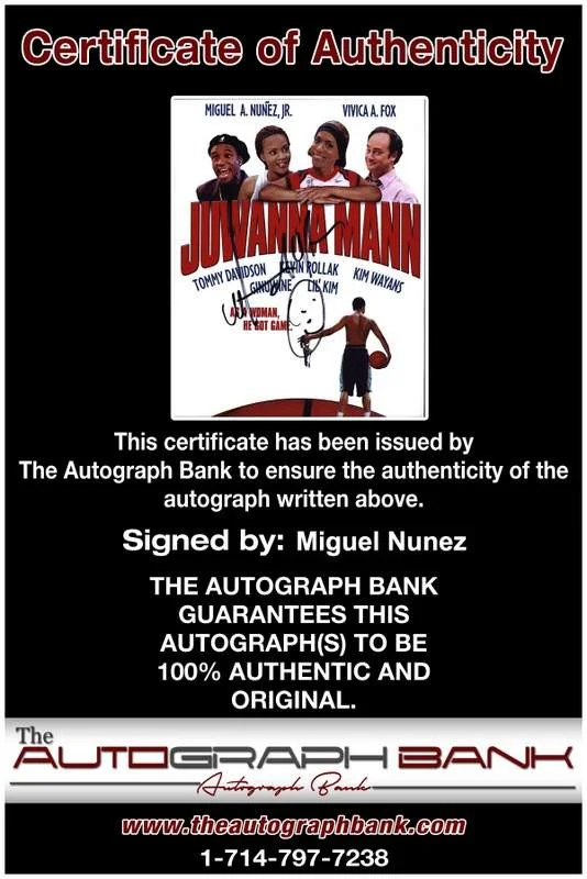Miguel Nunez — Miguel Nunez signed celebrity 8x10 photo W/Cert Autograph 0500, image 2