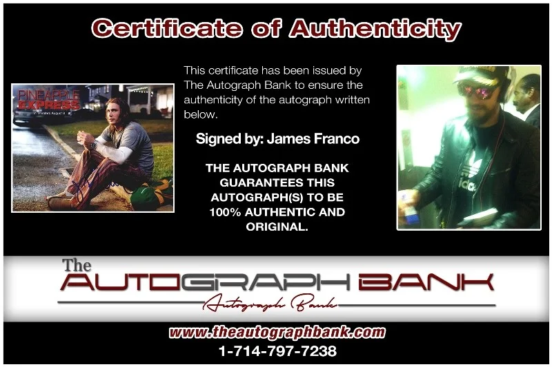 James Franco — James Franco authentic signed celebrity 8x10 photo W/Cert Autographed 132716d1, изображение 2