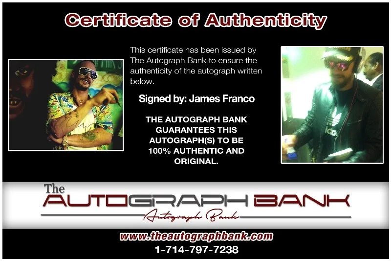 James Franco — James Franco authentic signed celebrity 8x10 photo W/Cert Autographed 132716c1, изображение 2
