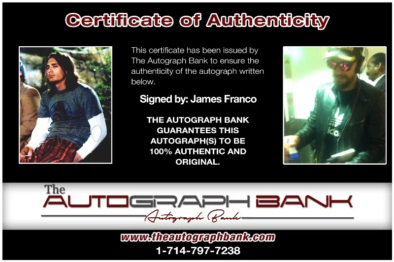 James Franco — James Franco authentic signed celebrity 8x10 photo W/Cert Autographed 132716f1, изображение 2