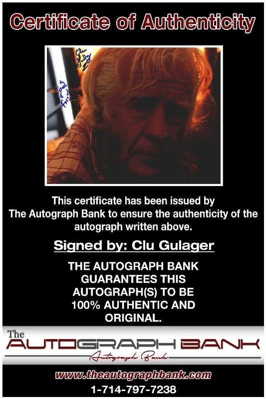 Clu Gulager — Clu Gulager authentic signed celebrity 8x10 photo W/Cert Autographed 132716e1, изображение 2