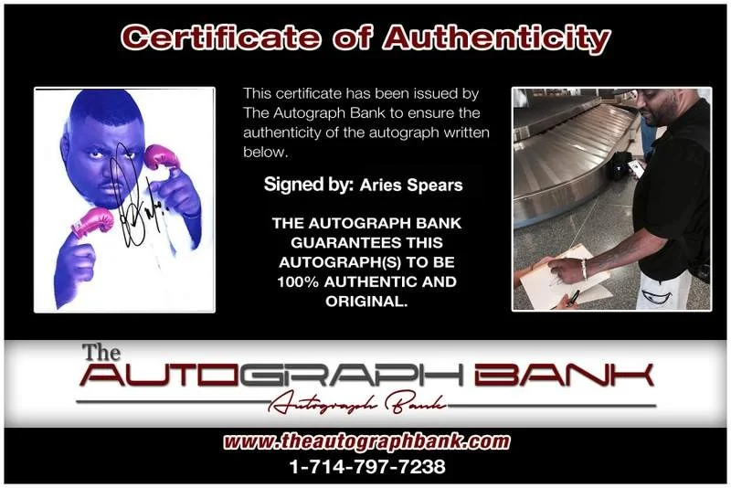 Aries Spears — Aries Spears signed celebrity 8x10 photo W/Cert Autograph 0018, изображение 2
