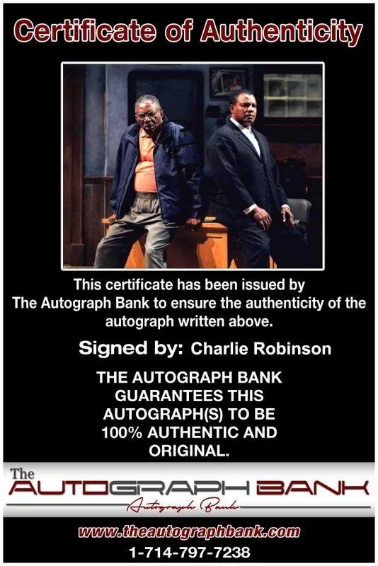 Charlie Robinson — Charlie Robinson signed celebrity 8x10 photo W/Cert Autograph 0074, изображение 2