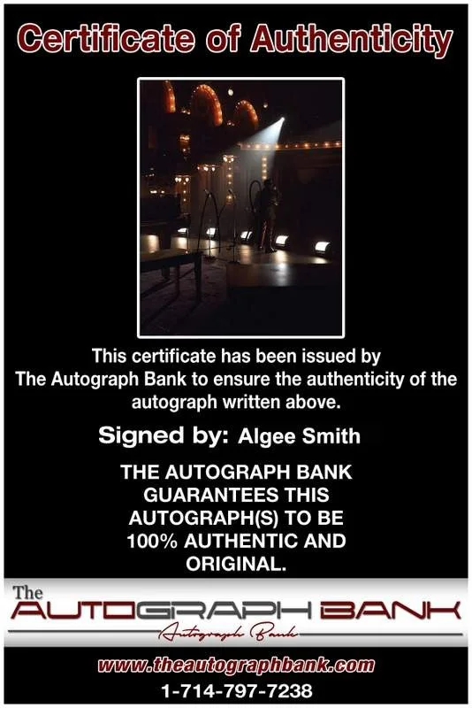 Algee Smith — Algee Smith signed celebrity 8x10 photo W/Cert Autograph 0015, изображение 2