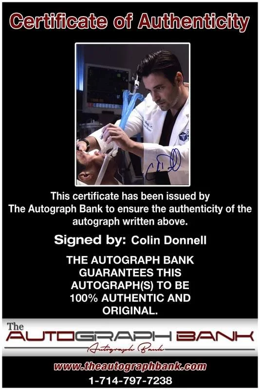 Colin Donnell — Colin Donnell signed celebrity 8x10 photo W/Cert Autograph 0117, изображение 2