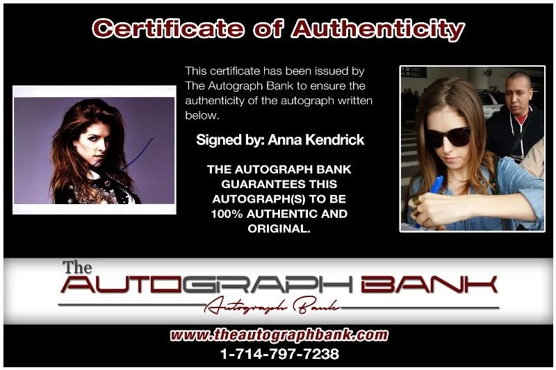 Anna Kendrick — Anna Kendrick authentic signed celebrity 8x10 photo W/Cert Autographed 132516j, изображение 2