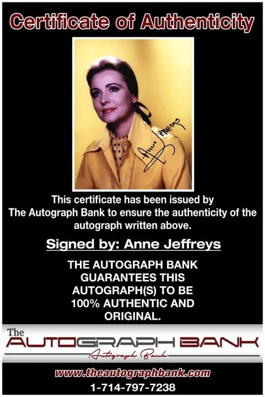 Anne Jeffreys — Anne Jeffreys authentic signed celebrity 8x10 photo W/Cert Autographed A0001, image 2