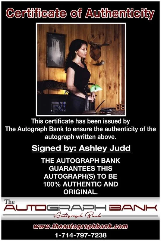 Ashley Judd — Ashley Judd authentic signed celebrity 8x10 photo W/Cert Autographed A0001, изображение 2