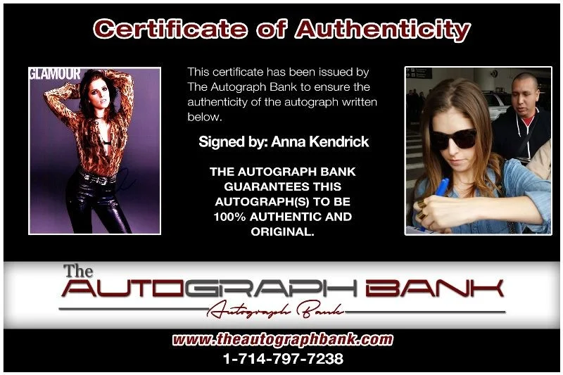 Anna Kendrick — Anna Kendrick authentic signed celebrity 8x10 photo W/Cert Autographed 132516g, изображение 2