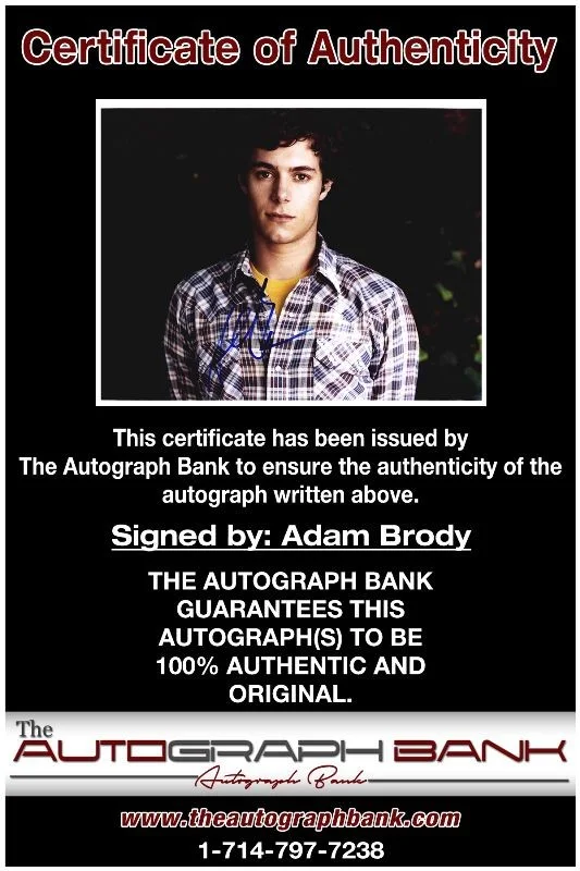 Adam Brody — Adam Brody authentic signed celebrity 8x10 photo W/Cert Autographed 132716a, image 2
